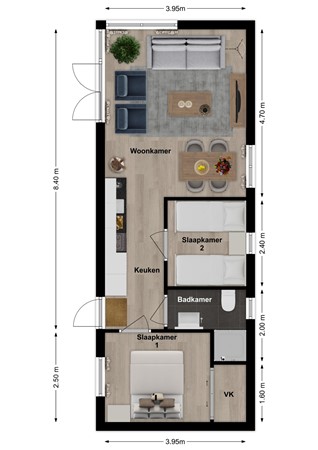 Zaaiwaard 3-58, 5308 JK Aalst - Plattegrond Zaaiwaard 3-58 Aalst GLD.jpg