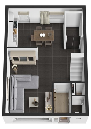 Esdoornstraat 27, 5306 XS Brakel - Plattegrond 3D Esdoornstraat 27 Brakle Begane grond.jpg