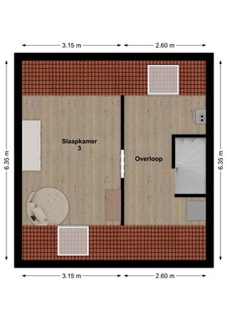 Esdoornstraat 27, 5306 XS Brakel - Plattegrond Esdoornstraat 27 Brakel Zolder.jpg