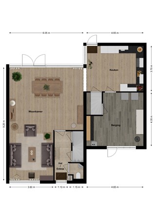 Chrysantenstraat 2, 4261 CP Wijk en Aalburg - Plattegrond Chrysantenstraat 2 Wijk en Aalburg Begane grond.jpg