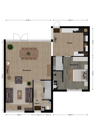 Chrysantenstraat 2, 4261 CP Wijk en Aalburg - Plattegrond Chrysantenstraat 2 Wijk en Aalburg Begane grond optie.jpg
