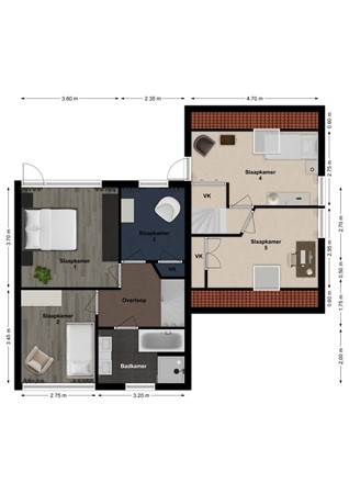 Chrysantenstraat 2, 4261 CP Wijk en Aalburg - Plattegrond Chrysantenstraat 2 Wijk en Aalburg Verdieping.jpg