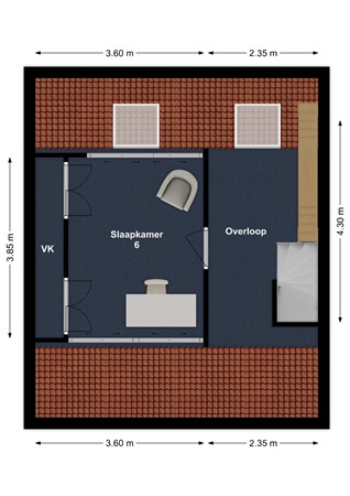 Chrysantenstraat 2, 4261 CP Wijk en Aalburg - Plattegrond Chrysantenstraat 2 Wijk en Aalburg Zolder.jpg