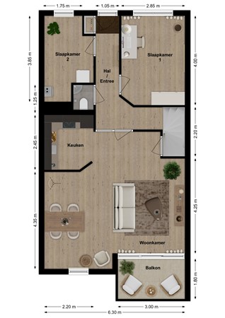 Postweide 131, 4285 DV Woudrichem - Plattegrond Postweide 131 Woudrichem Begane grond.jpg