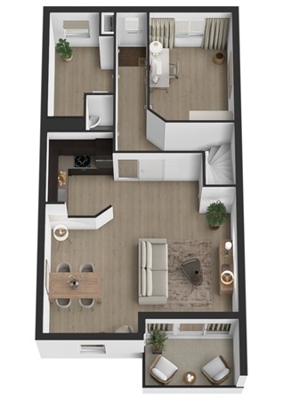 Postweide 131, 4285 DV Woudrichem - Plattegrond 3D Postweide 131 Woudrichem Begane grond.jpg