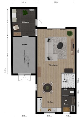 Louwrens Penninghof 15, 4287 LW Waardhuizen - Plattegrond Louwrens Penninghof 15 Waardhuizen Begane grond.jpg