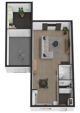 Louwrens Penninghof 15, 4287 LW Waardhuizen - Plattegrond 3D Louwrens Penninghof 15 Waardhuizen Begane grond.jpg