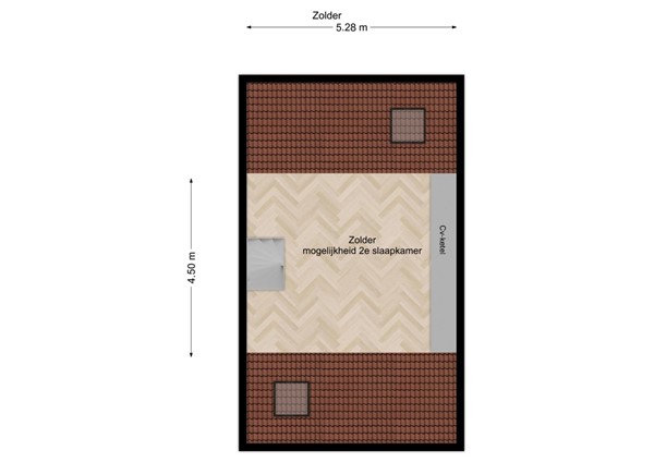 Händelstraat 10, 5144 GW Waalwijk - 3 - Plattegrond zolder.jpg