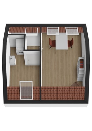 Burgemeester van Rijswijkstraat 65, 4285 XV Woudrichem - Plattegrond 3D Burgemeester van der Rijswijkstraat 65 Woudrichem Zolder.jpg