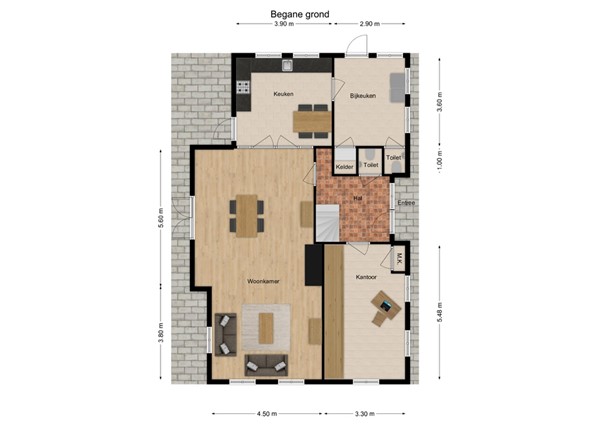 Willem van Gentsvaart 40, 5161 AV Sprang-Capelle - 1 - Plattegrond BG.jpg