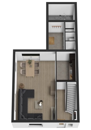 Boterstraat 1, 4251 CC Werkendam - Plattegrond 3D Boterstraat 1 Werkendam Begane grond.jpg
