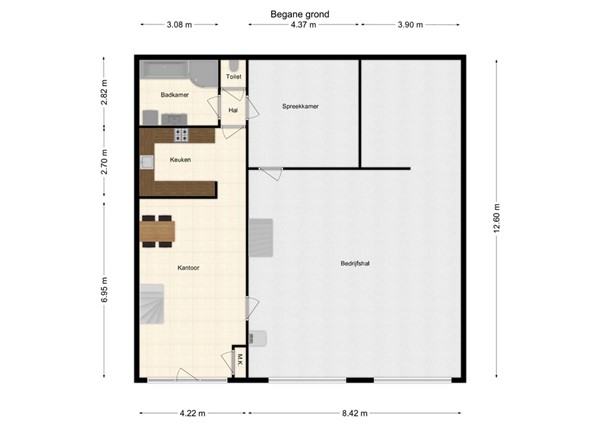 Wilgenweg 2B, 5144 MC Waalwijk - 1 - Plattegrond Begane grond.jpg