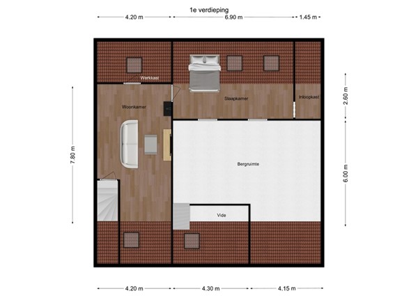 Wilgenweg 2B, 5144 MC Waalwijk - 2 - Plattegrond 1e verdieping.jpg