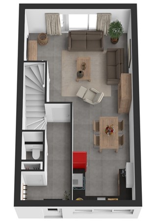 Sportlaan 17, 4286 ES Almkerk - Plattegrond 3D Sportlaan 17 Almkerk Begane grond.jpg