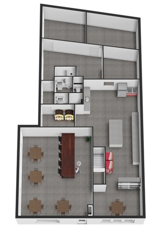 Burgemeester van der Schansstraat 22, 4281 LJ Andel - Plattegrond 3D Burgemeester van der Schansstraat 22 Andel Begane grond.jpg