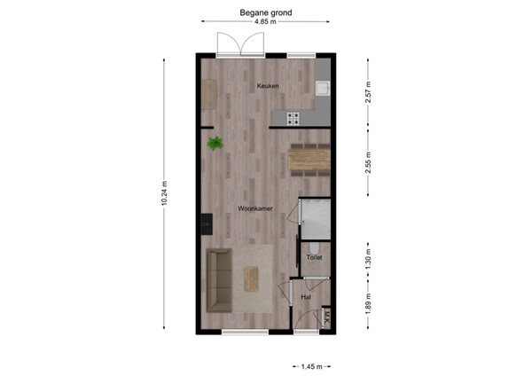 Kastanjestraat 35, 5038 PS Tilburg - 1 - Plattegrond BG.jpg