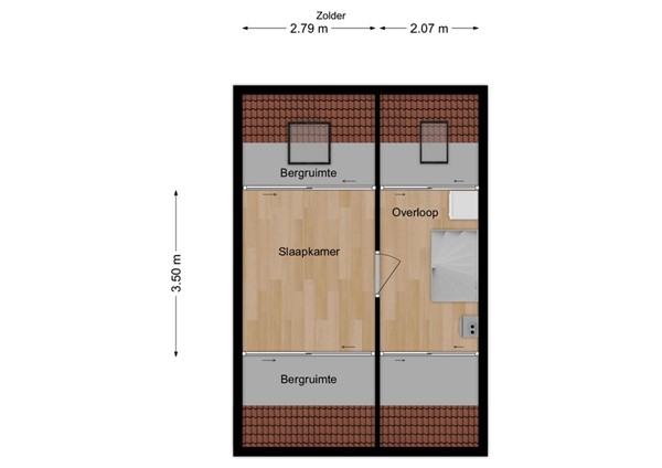 Kastanjestraat 35, 5038 PS Tilburg - 3 - Plattegrond Z.jpg
