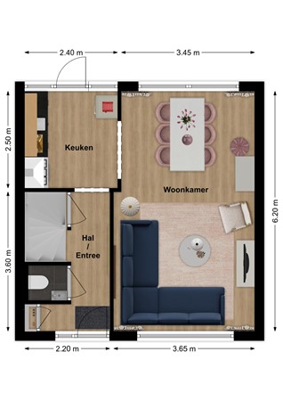 Thorbeckestraat 22, 4102 EN Culemborg - Plattegrond Thorbeckestraat 22 Culemborg Begane grond.jpg