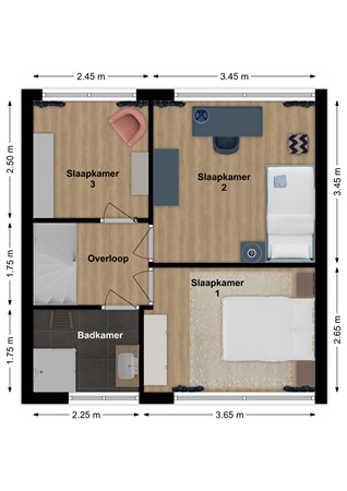 Thorbeckestraat 22, 4102 EN Culemborg - Plattegrond Thorbeckestraat 22 Culemborg Verdieping.jpg