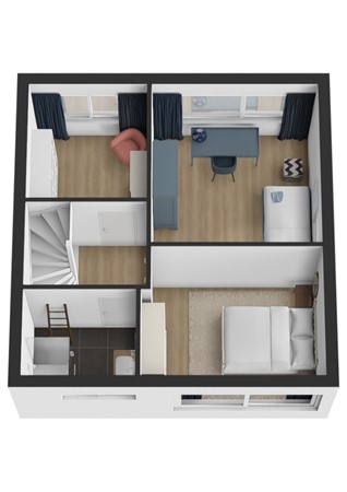 Thorbeckestraat 22, 4102 EN Culemborg - Plattegrond 3D Thorbeckestraat 22 Culemborg Verdieping.jpg