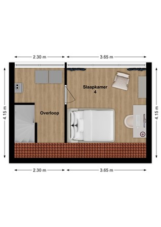 Thorbeckestraat 22, 4102 EN Culemborg - Plattegrond Thorbeckestraat 22 Culemborg Zolder.jpg