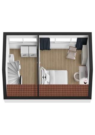 Thorbeckestraat 22, 4102 EN Culemborg - Plattegrond 3D Thorbeckestraat 22 Culemborg Zolder.jpg