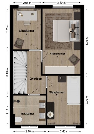 Lindestraat 10, 4266 EG Eethen - Plattegrond Lindestraat 8 Eethen Verdieping.jpg