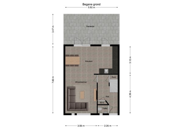 Hondsdraf 26, 5161 WG Sprang-Capelle - 1 - Plattegrond BG.jpg
