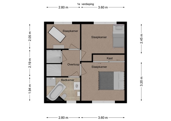 Rembrandtlaan 42, 5161 ES Sprang-Capelle - 2 - Plattegrond EV.jpg