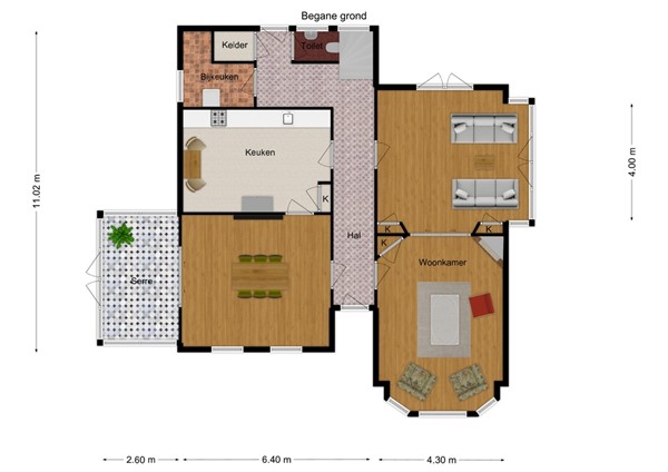Benedenkerkstraat 87, 5165 CB Waspik - 1 - Plattegrond BG.jpg