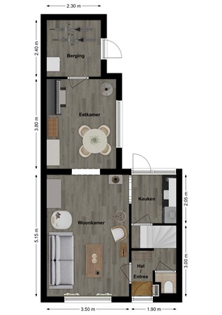 Sigmondstraat 34, 4251 ZB Werkendam - Plattegrond Sigmondstraat 34 Werkendam Begane grond.jpg