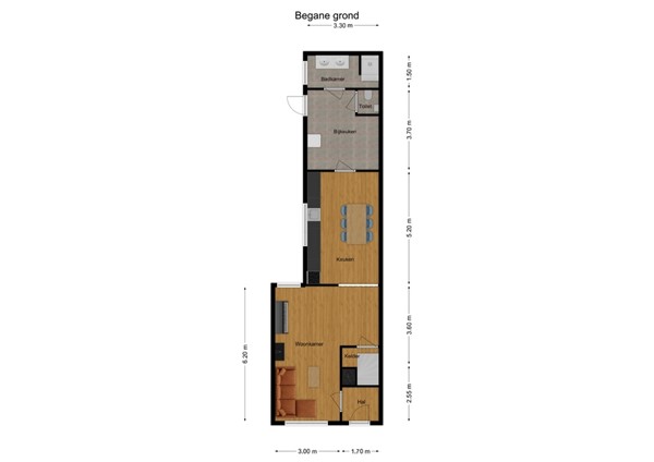 Korte Nieuwstraat 13, 5161 GN Sprang-Capelle - 1 - Plattegrond BG.jpg