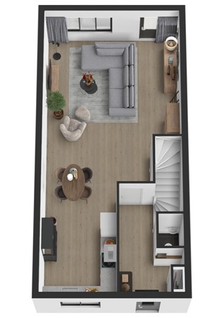 Hazelegerstraat 2A, 4264 VB Veen - Plattegrond 3D Hazelegerstraat 2a Veen Begane grond.jpg