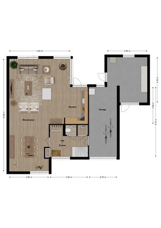 Hertogshoef 71, 4941 KE Raamsdonksveer - Plattegrond Hertogshoef 71 Raamsdonksveer Begane grond.jpg