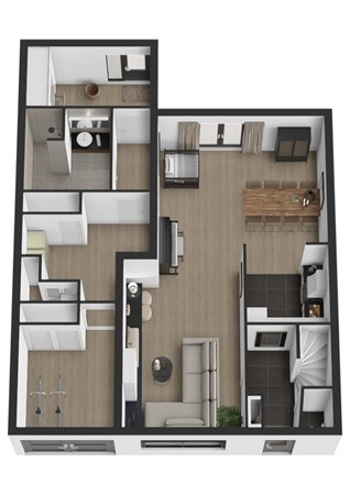 Langestraat 30, 4261 AB Wijk en Aalburg - Plattegrond 3D Langstraat 30 Wijk en Aalburg Begane grond.jpg