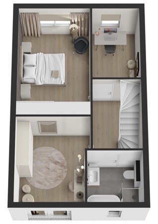 Janbaas 11, 4255 JS Nieuwendijk - Plattegegrond 3D Janbaas 11 Nieuwendijk NB Verdieping.jpg