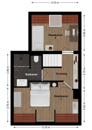 Putterstraat 66, 5256 AP Heusden - Plattegrond Putterstraat 66 Heusden Verdieping.jpg