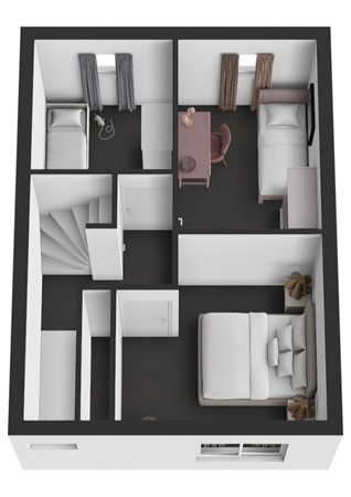 Havenstraat 2, 4251 BB Werkendam - Plattegrond 3D Havenstraat 2 Werkendam Verdieping.jpg