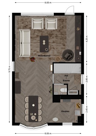 Vlet 1, 4251 DD Werkendam - Plattegrond Vlet 1 Werkendam Begane grond.jpg