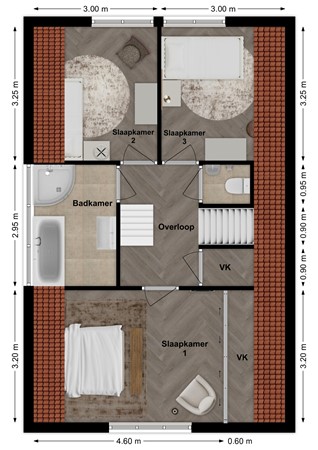 Vlet 1, 4251 DD Werkendam - Plattegrond Vlet 1 Werkendam Verdieping.jpg