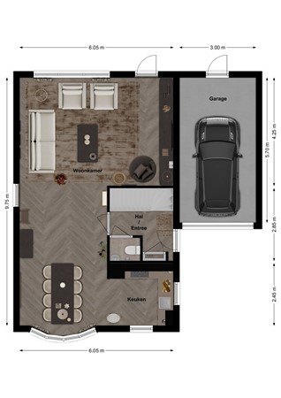 Vlet 1, 4251 DD Werkendam - Plattegrond Vlet 1 Werkendam Begane grond.jpg