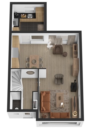Dokter Oosteromstraat 18, 4281 LD Andel - Plattegrond 3D Dokter Oosteromstraat 18 Andel Begane grond.jpg
