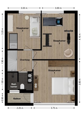 Dokter Oosteromstraat 18, 4281 LD Andel - Plattegrond Dokter Oosteromstraat 18 Andel Verdieping.jpg
