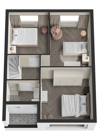 Parallelweg 56, 4283 GS Giessen - Plattegrond 3D Parallelweg 56 Giessen Verdieping.jpg