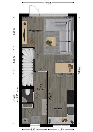 Rijshaak 15, 4251 SC Werkendam - Plattegrond Rijshaak 15 Werkendam Begane grond.jpg