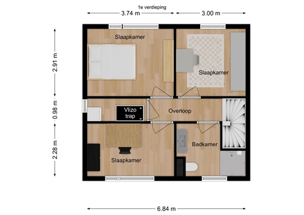 Burgemeester Dekkersstraat 3, 5165 TL Waspik - 2 - Plattegrond EV.jpg