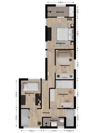 Jagerspad 4, 4283 GM Giessen - Plattegrond Jagerspad 4 Giessen Verdieping.jpg