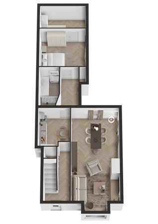 Kastanjelaan 18, 4254 AH Sleeuwijk - Plattegrond 3D Kastanjelaan 18 Sleeuwijk Begane grond.jpg
