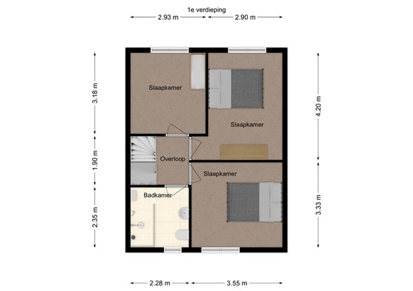 Beatrixstraat 16, 5161 HP Sprang-Capelle - 2 - Plattegrond EV.jpg