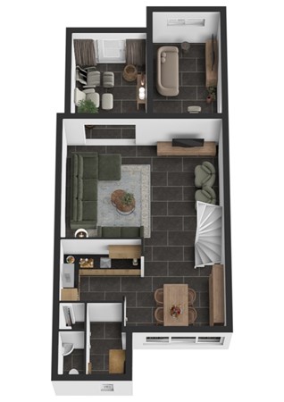 Mr. Simon Buijsstraat 16, 4931 RC Geertruidenberg - Plattegrond 3D Meester Simon Buijsstraat 16 Geertruidenberg Begane grond.jpg
